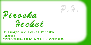 piroska heckel business card